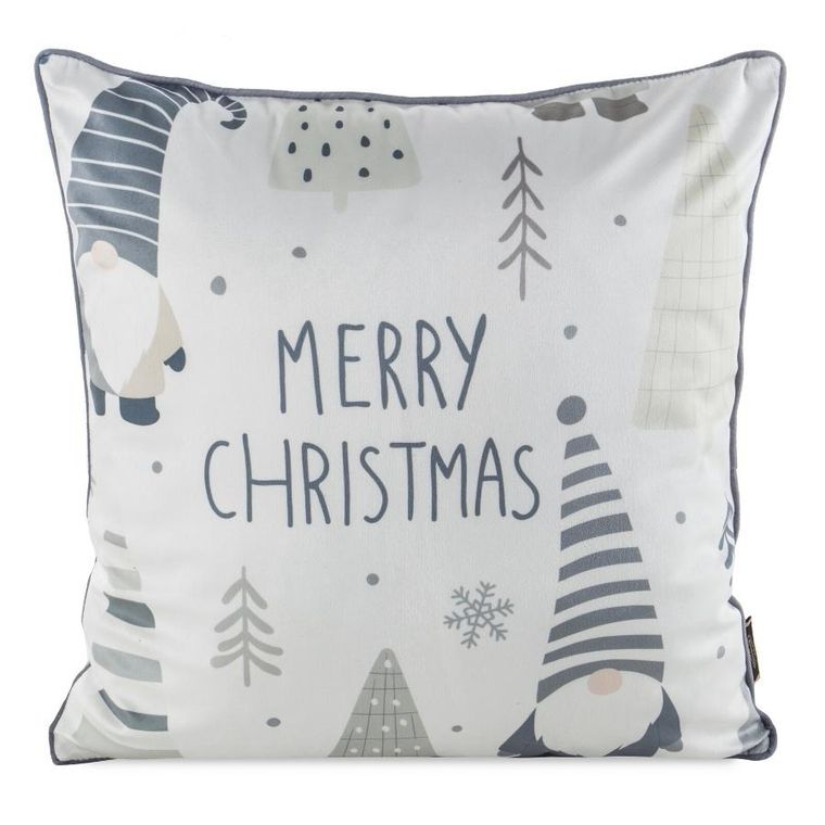 Eurofirany, poszewka świąteczna, 45-45 cm, biały