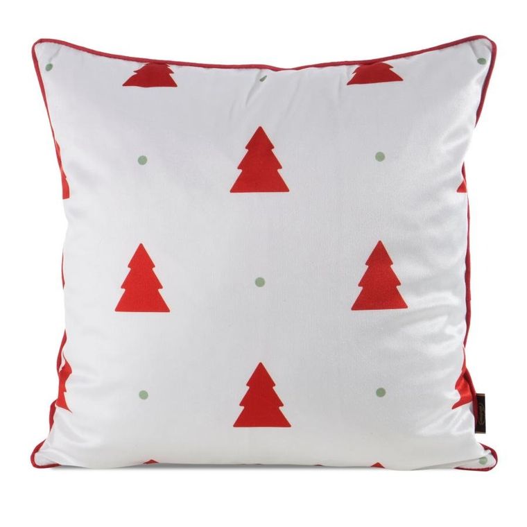 Eurofirany, poszewka świąteczna, 45-45 cm, biały
