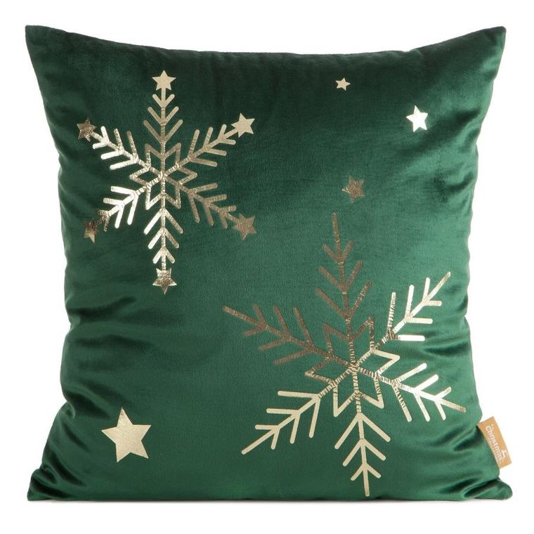 Eurofirany, poszewka świąteczna, 45-45 cm, ciemnozielony