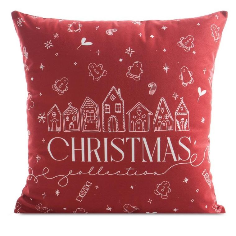 Eurofirany, poszewka świąteczna, 45-45 cm, czerwony