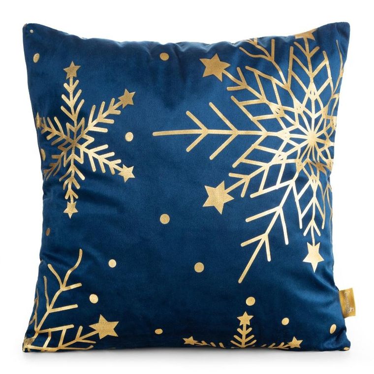 Eurofirany, poszewka świąteczna, 45-45 cm, granatowy