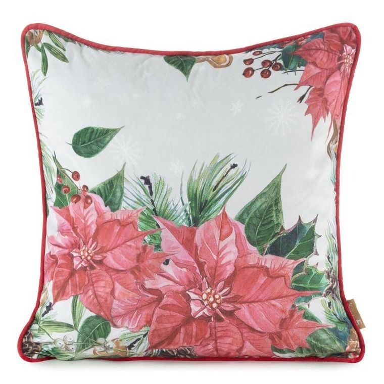 Eurofirany, poszewka świąteczna, Jingle, 45-45 cm, różowy