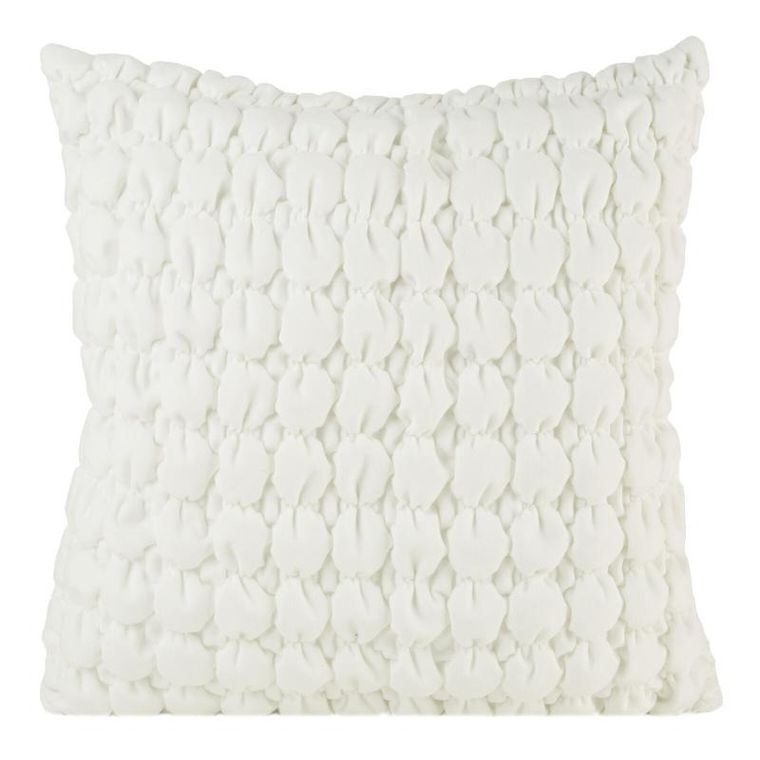 Eurofirany, poszewka velvet, 45-45 cm, biały