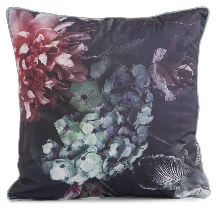 Eurofirany, poszewka velvet, 45-45 cm, ciemnofioletowy