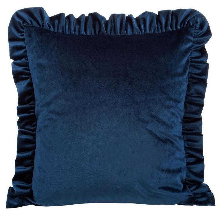 Eurofirany, poszewka velvet, 45-45 cm, granatowy