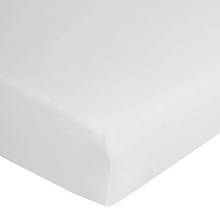 Eurofirany, prześcieradło z gumką, jersey, 180-200 cm, biały