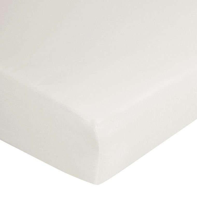 Eurofirany, prześcieradło z gumką, Jersey D91, 90-200 cm, wysokość 25 cm, kremowy