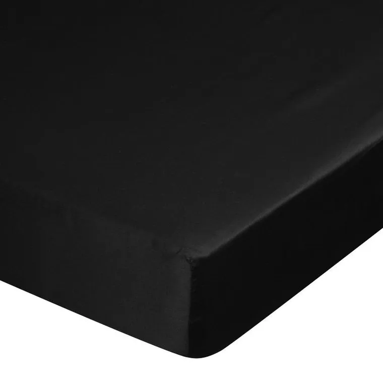 Eurofirany, prześcieradło z gumką, Nova, 220-200 cm, wysokość 30 cm, czarny