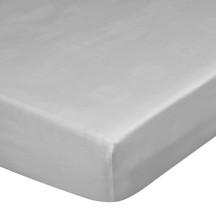Eurofirany, prześcieradło z gumką Nova3, 100-200 cm, jasnoszary