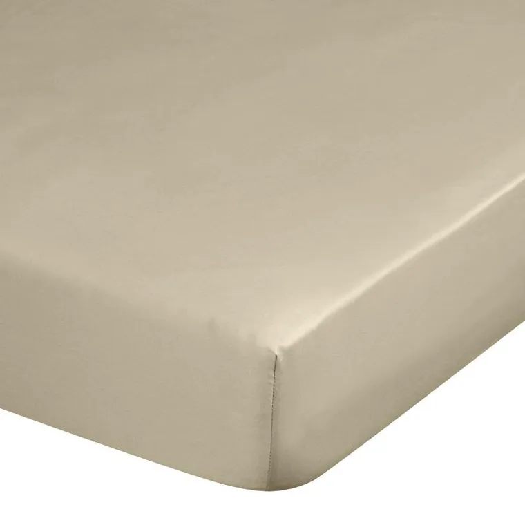 Eurofirany, prześcieradło z gumką Nova3, 100-200 cm, wysokość 25 cm, beżowy