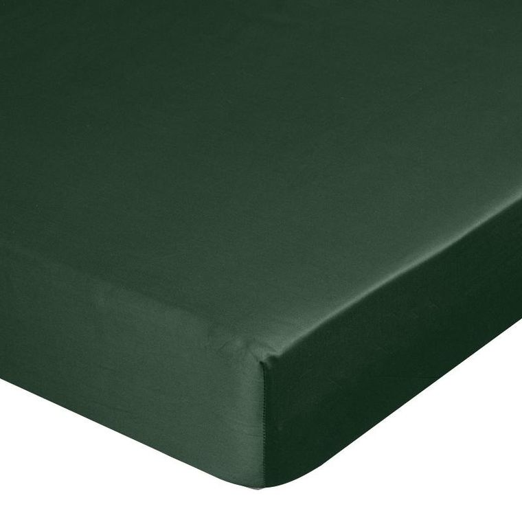 Eurofirany, prześcieradło z gumką, Nova3, 140-200 cm, wysokość 30 cm, butelkowy zielony