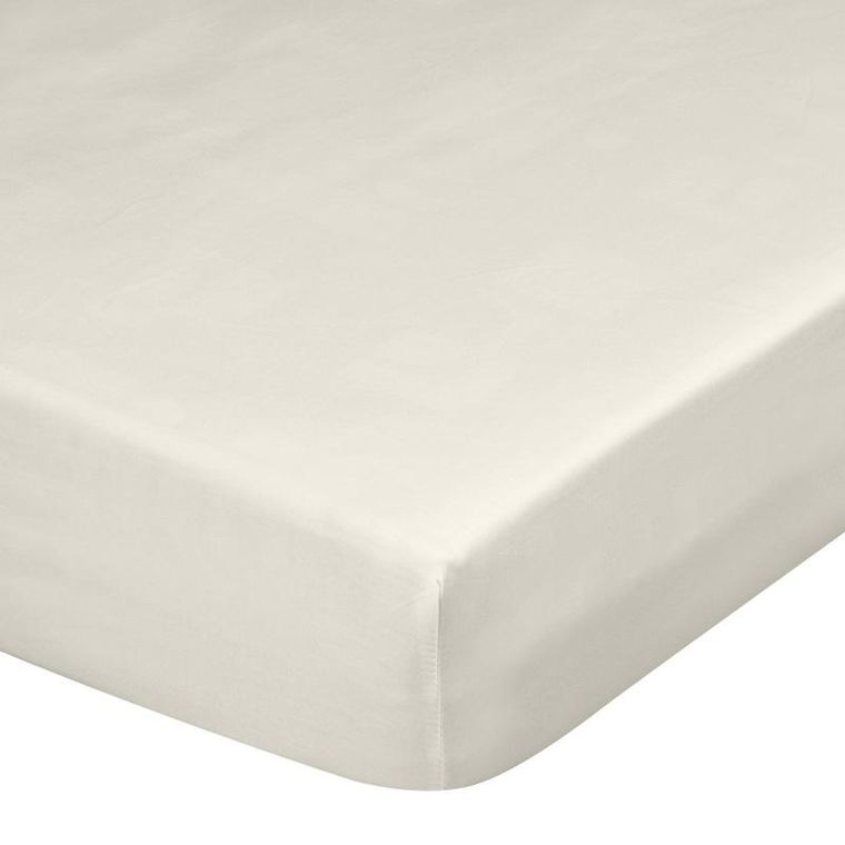 Eurofirany, prześcieradło z gumką Nova3, 160-200 cm, wysokość 30 cm, kremowy