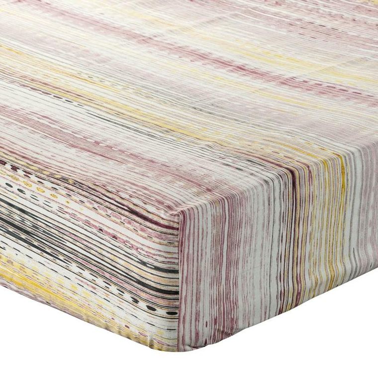 Eurofirany, prześcieradło z gumką, print, 220-200 cm, fioletowy