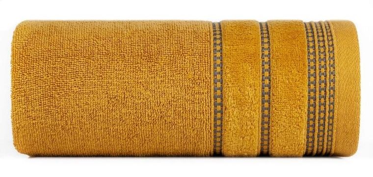 Eurofirany, ręcznik Amanda, 50-90 cm, musztardowy