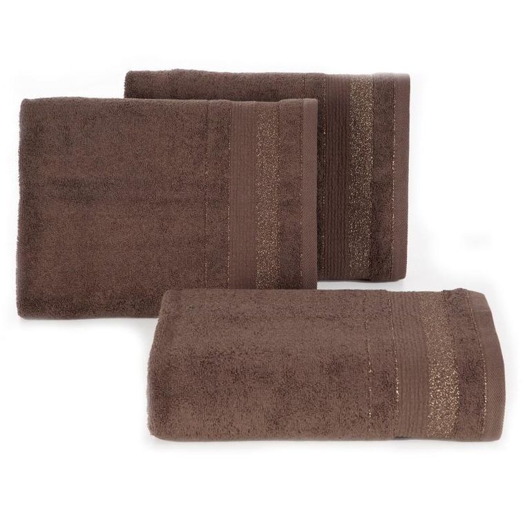 Eurofirany, ręcznik April, 70-140 cm, ciemnobrązowy