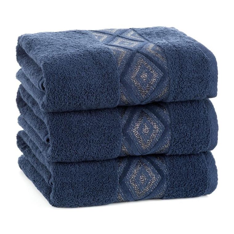 Eurofirany, ręcznik, Azari, 50-90 cm, granatowy