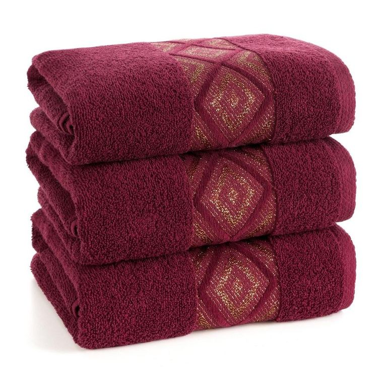 Eurofirany, ręcznik, Azari, 70-140 cm, bordowy