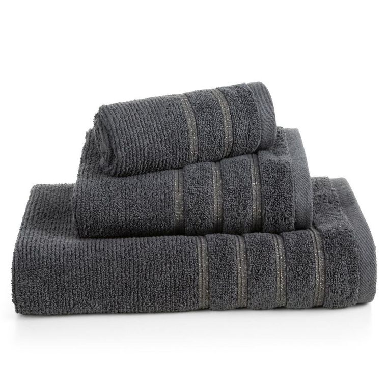 Eurofirany, ręcznik bawełniany, Amira 04, 70-140 cm, stalowy