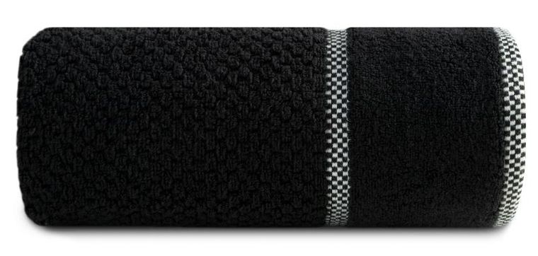 Eurofirany, ręcznik Caleb, czarny, 50-90 cm