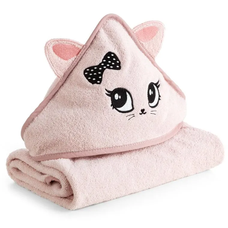 Eurofirany, ręcznik dziecięcy, 100-100 cm, różowy