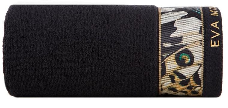Eurofirany, ręcznik Eva, 30-50 cm, czarny