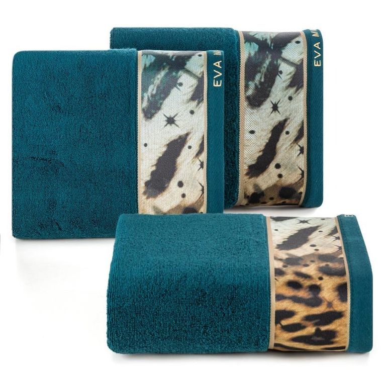 Eurofirany, ręcznik Eva, 50-90 cm, ciemnoturkusowy
