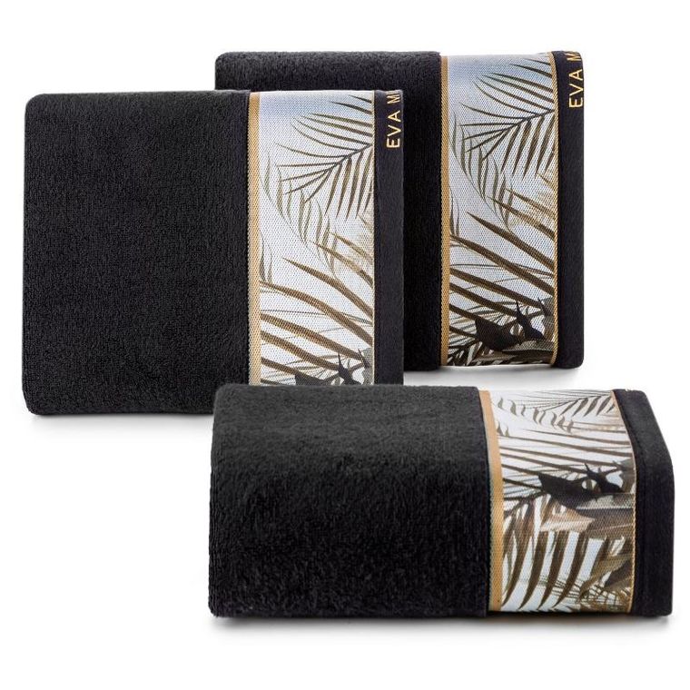 Eurofirany, ręcznik Eva, 50-90 cm, czarny