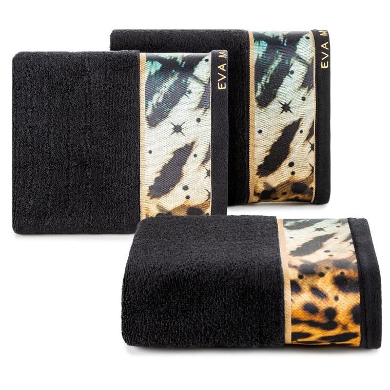 Eurofirany, ręcznik Eva, 50-90 cm, czarny