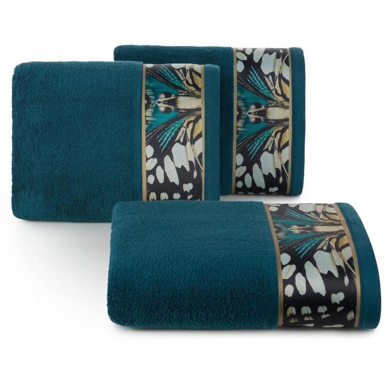 Eurofirany, ręcznik Eva, 70-140 cm, ciemnoturkusowy