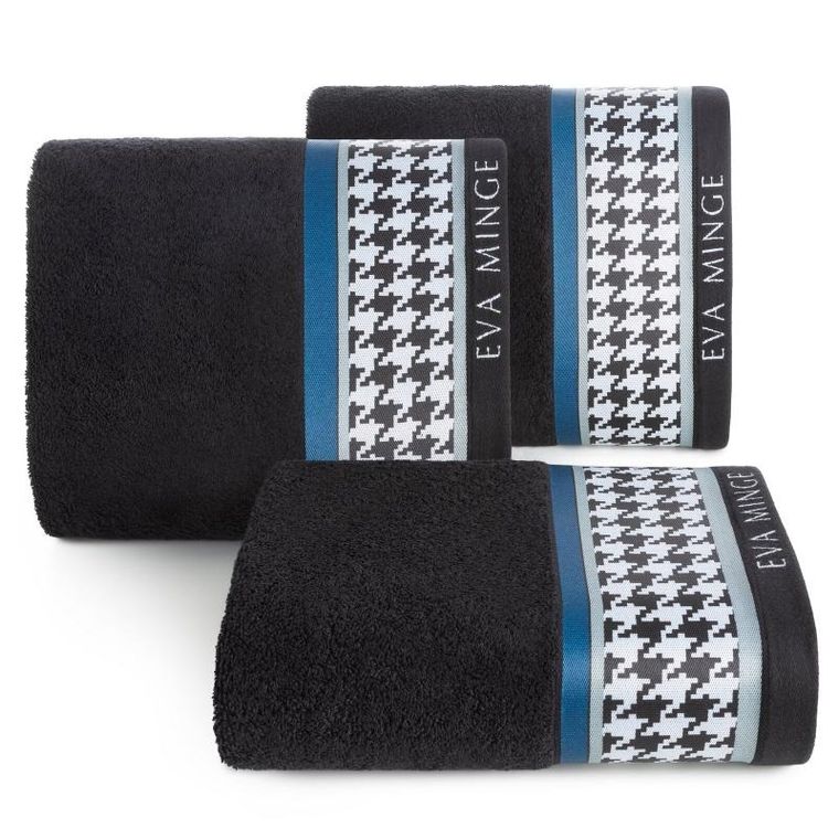 Eurofirany, ręcznik, Eva, 70-140 cm, czarny