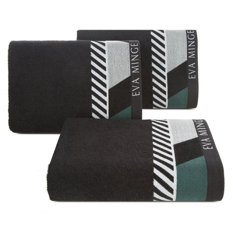 Eurofirany, ręcznik, Eva, 70-140 cm, czarny