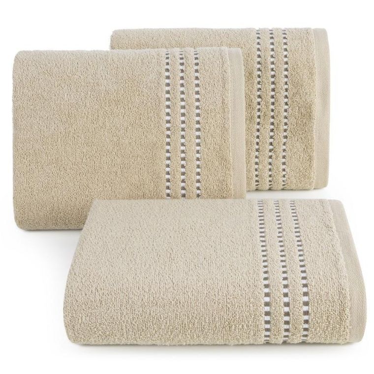 Eurofirany, ręcznik Fiore, 50-90 cm, beżowy