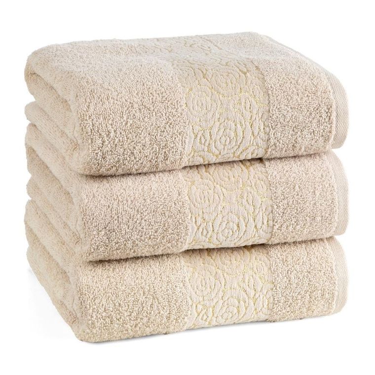 Eurofirany, ręcznik, Iris, 50-90 cm, beżowy