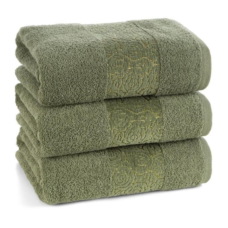 Eurofirany, ręcznik, Iris, 50-90 cm, ciemnozielony