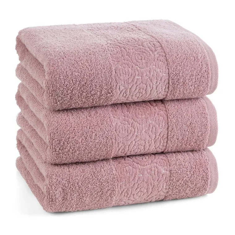 Eurofirany, ręcznik, Iris, 70-140 cm, pudrowy