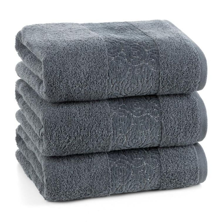 Eurofirany, ręcznik, Iris, 70-140 cm, stalowy