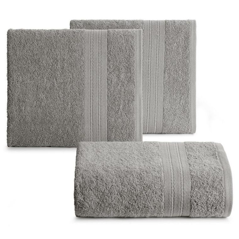 Eurofirany, ręcznik, Kaya, 30-50 cm, srebrny