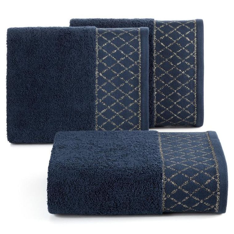 Eurofirany, ręcznik Layla, 30-50 cm, granatowy