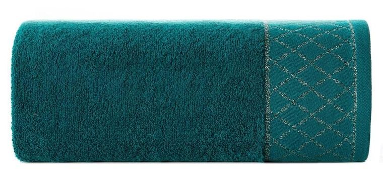 Eurofirany, ręcznik Layla, 50-90 cm, ciemnoturkusowy