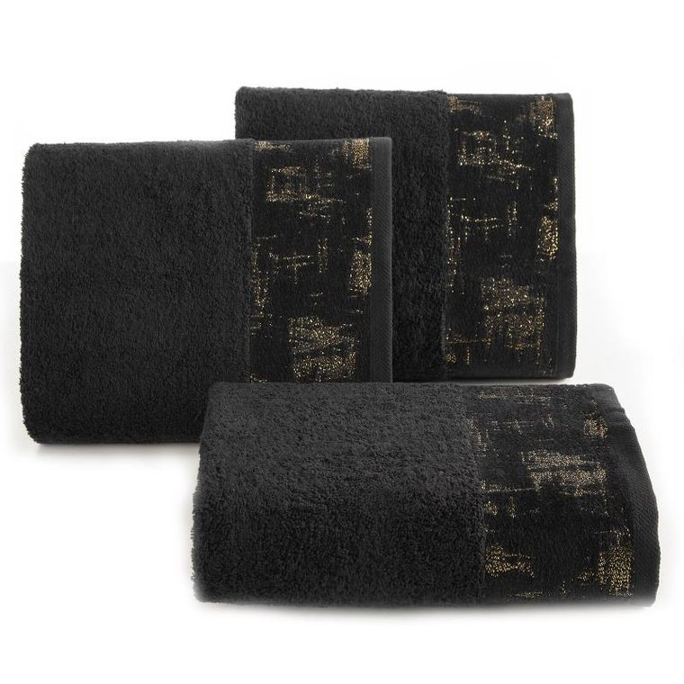 Eurofirany, ręcznik Leya, 50-90 cm, czarny