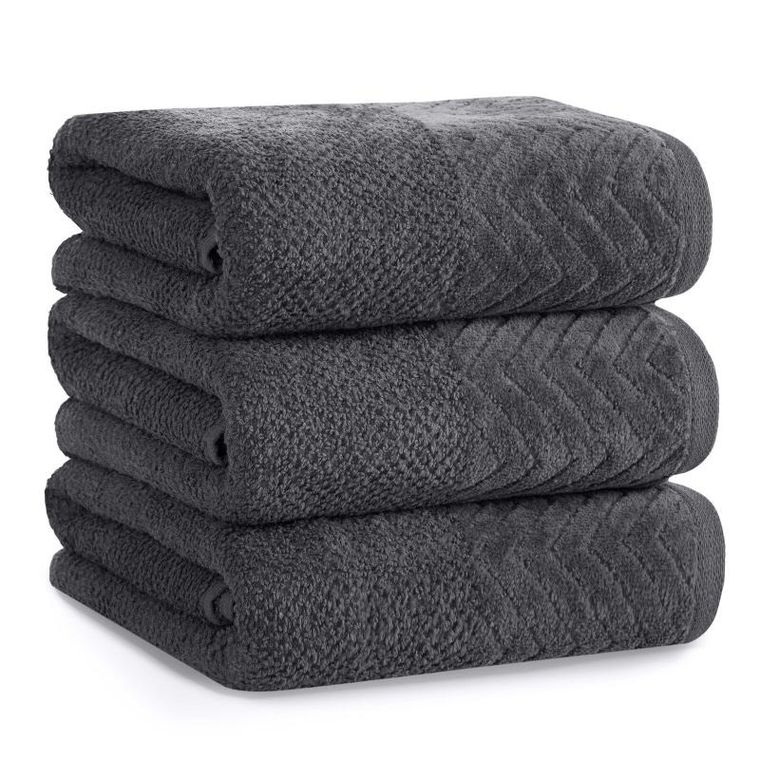 Eurofirany, ręcznik, Loren, 30-50 cm, grafitowy