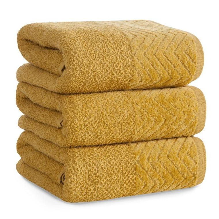Eurofirany, ręcznik Loren, 30-50 cm, musztardowy