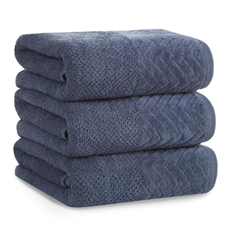 Eurofirany, ręcznik, Loren, 50-90 cm, granatowy