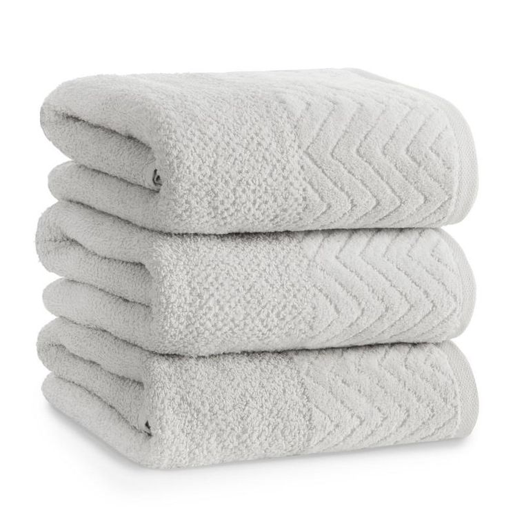 Eurofirany, ręcznik Loren, 50-90 cm, srebrny