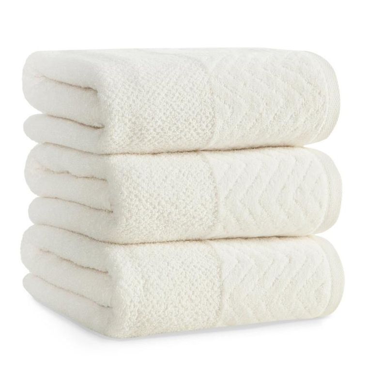 Eurofirany, ręcznik Loren, 70-140 cm, kremowy