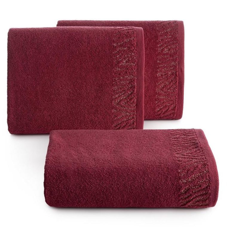 Eurofirany, ręcznik Margo, 70-140 cm, bordowy