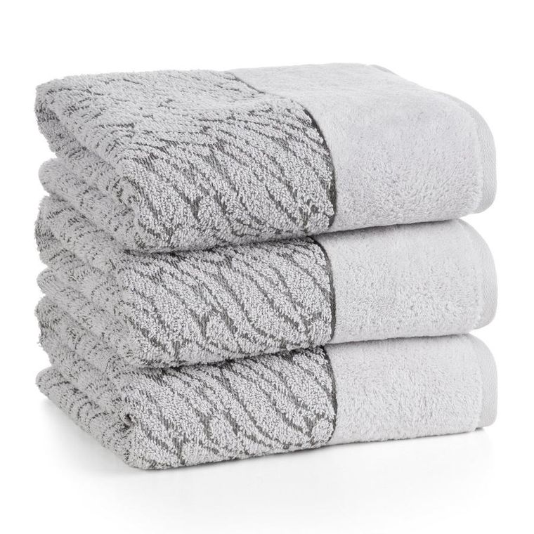 Eurofirany, ręcznik, Nola, 50-90 cm, srebrny