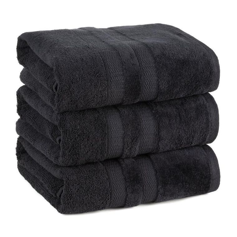 Eurofirany, ręcznik Porto, 30-50 cm, czarny