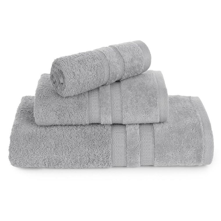 Eurofirany, ręcznik Porto, 30-50 cm, srebrny