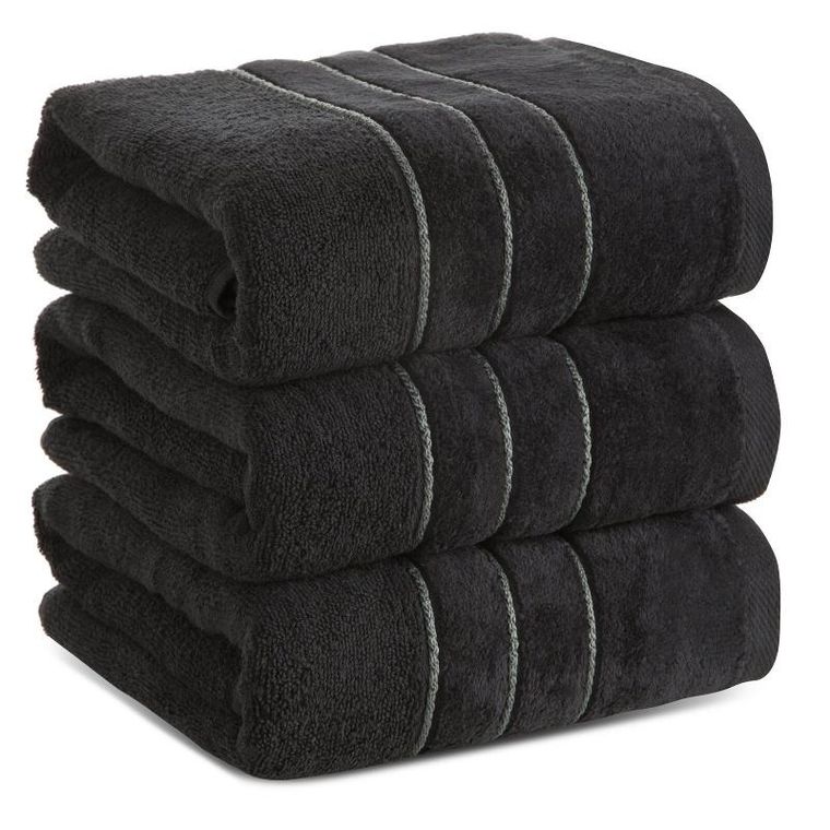 Eurofirany, ręcznik Sibel, 70-140 cm, czarny